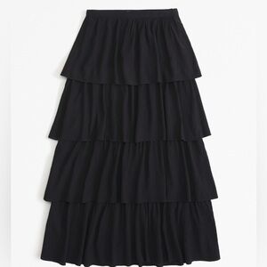 Abercrombie Tiered Textured Maxi Skirt